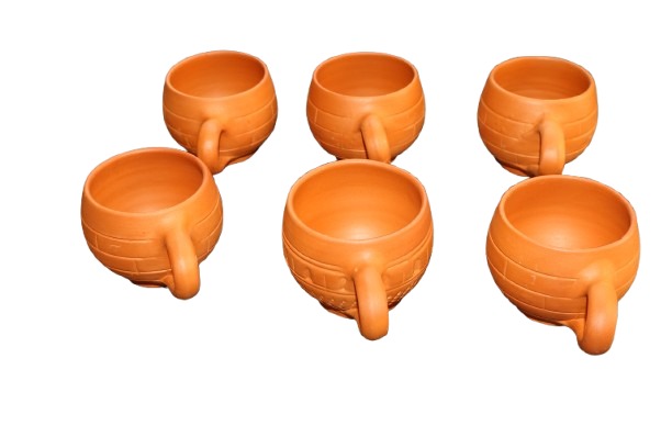 Premium Handcrafted Terracotta Tea Cup Set (Traditional Kulhad - Pack of 6)